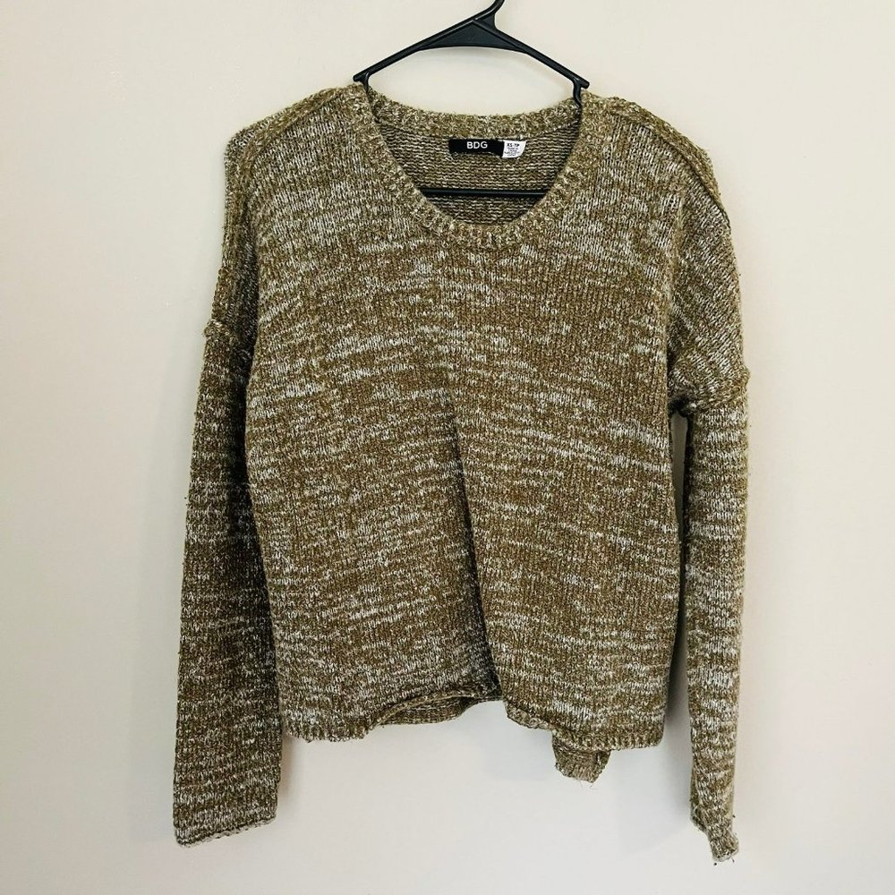 Urban Outfitters Green Heathered Crewneck Sweater SZ XS